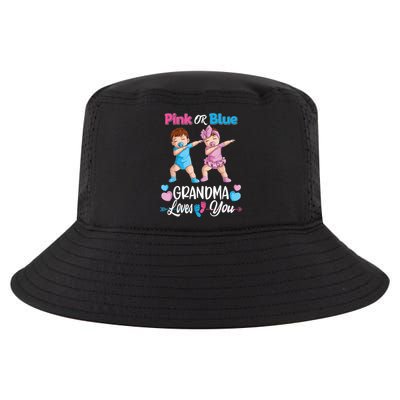 Pink Or Blue Grandma Loves You Baby Gender Reveal Party Cool Comfort Performance Bucket Hat
