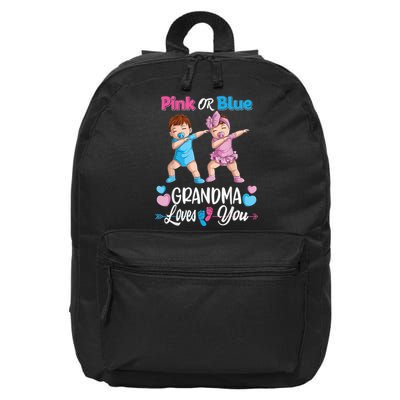 Pink Or Blue Grandma Loves You Baby Gender Reveal Party 16 in Basic Backpack