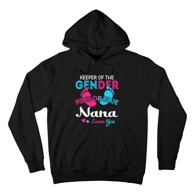 Pink or Blue Nana Loves You Gender Reveal Grandma Hoodie