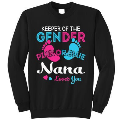 Pink or Blue Nana Loves You Gender Reveal Grandma Sweatshirt