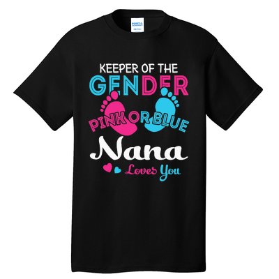 Pink or Blue Nana Loves You Gender Reveal Grandma Tall T-Shirt