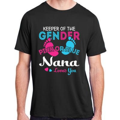 Pink or Blue Nana Loves You Gender Reveal Grandma Adult ChromaSoft Performance T-Shirt