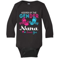 Pink or Blue Nana Loves You Gender Reveal Grandma Baby Long Sleeve Bodysuit