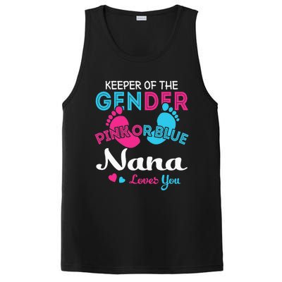 Pink or Blue Nana Loves You Gender Reveal Grandma PosiCharge Competitor Tank