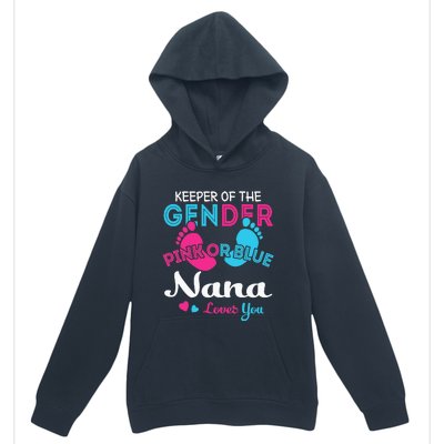 Pink or Blue Nana Loves You Gender Reveal Grandma Urban Pullover Hoodie