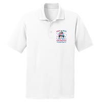 Pink or Blue Grandma Loves You Gender Reveal Messy Bun PosiCharge RacerMesh Polo