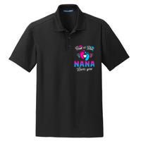 Pink Or Blue Nana Loves You Baby Gender Reveal Dry Zone Grid Polo