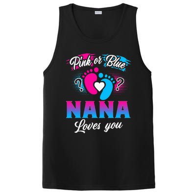 Pink Or Blue Nana Loves You Baby Gender Reveal PosiCharge Competitor Tank