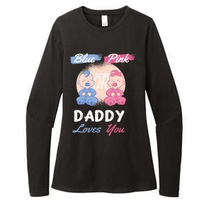 Pink Or Blue Daddy Loves You Gender Reveal Party Shower Great Gift Womens CVC Long Sleeve Shirt