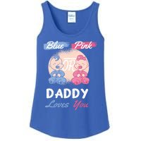 Pink Or Blue Daddy Loves You Gender Reveal Party Shower Great Gift Ladies Essential Tank