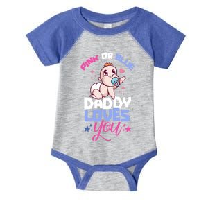 Pink Or Blue Daddy Loves You Gender Reveal Party Pregnancy Great Gift Infant Baby Jersey Bodysuit