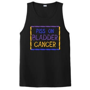 Piss On Bladder Cancer Purple Blue Yellow Ribbon Dysuria Urologist PosiCharge Competitor Tank