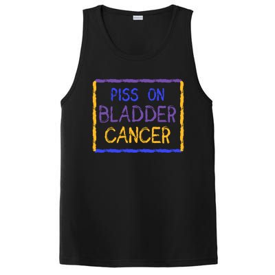 Piss On Bladder Cancer Purple Blue Yellow Ribbon Dysuria Urologist PosiCharge Competitor Tank