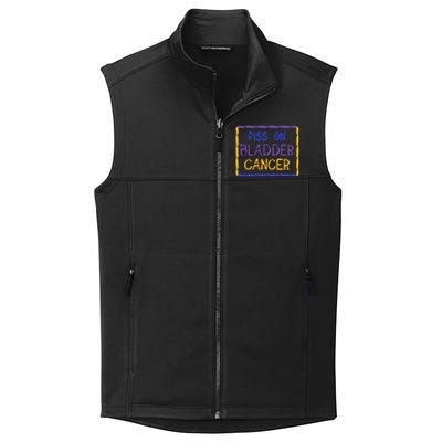 Piss On Bladder Cancer Purple Blue Yellow Ribbon Dysuria Urologist Collective Smooth Fleece Vest