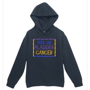 Piss On Bladder Cancer Purple Blue Yellow Ribbon Dysuria Urologist Urban Pullover Hoodie