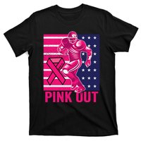 Pink Out Breast Cancer Awareness Football Breast Cancer T-Shirt