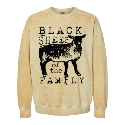 Proud Outcast Black Sheep Of The Family Colorblast Crewneck Sweatshirt