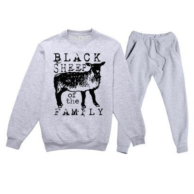 Proud Outcast Black Sheep Of The Family Premium Crewneck Sweatsuit Set