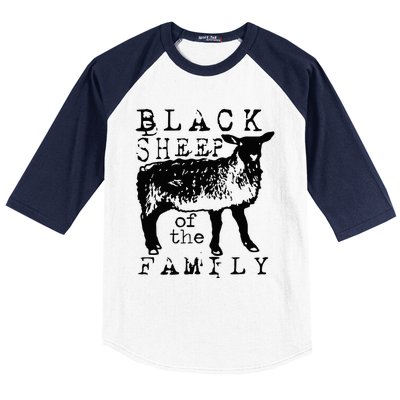 Proud Outcast Black Sheep Of The Family Baseball Sleeve Shirt