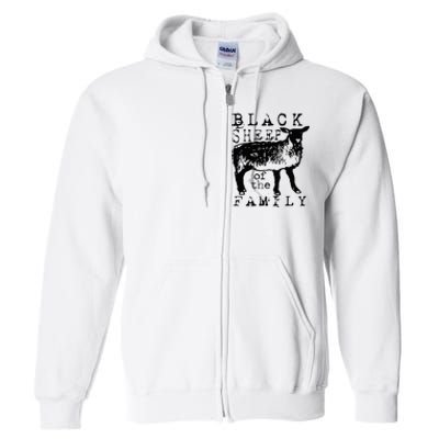 Proud Outcast Black Sheep Of The Family Full Zip Hoodie