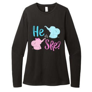 Pink Or Blue Gender Reveal Elephant Womens CVC Long Sleeve Shirt