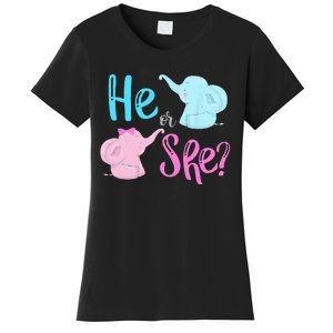 Pink Or Blue Gender Reveal Elephant Women's T-Shirt