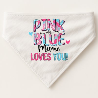Pink Or Blue Mimi Loves You Tie Dye Baby Gender Reveal USA-Made Doggie Bandana
