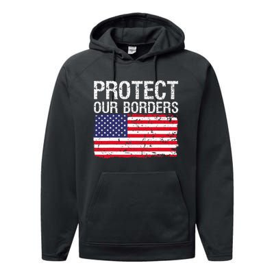 Protect Our Borders Law Enforcement Legal Immigration Performance Fleece Hoodie