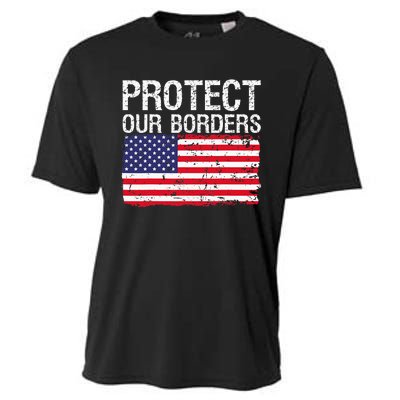 Protect Our Borders Law Enforcement Legal Immigration Cooling Performance Crew T-Shirt