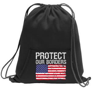 Protect Our Borders Law Enforcement Legal Immigration Sweatshirt Cinch Pack Bag