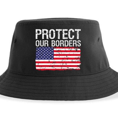 Protect Our Borders Law Enforcement Legal Immigration Sustainable Bucket Hat