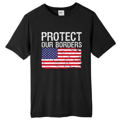 Protect Our Borders Law Enforcement Legal Immigration Tall Fusion ChromaSoft Performance T-Shirt