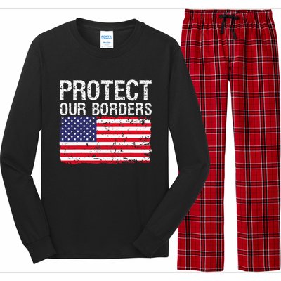 Protect Our Borders Law Enforcement Legal Immigration Long Sleeve Pajama Set