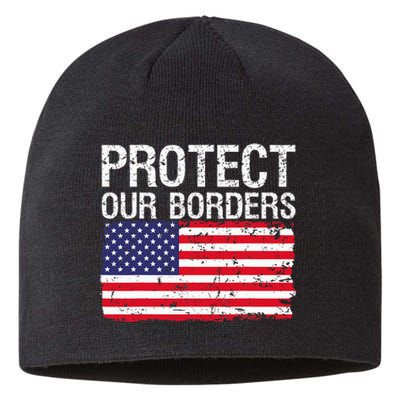 Protect Our Borders Law Enforcement Legal Immigration Sustainable Beanie