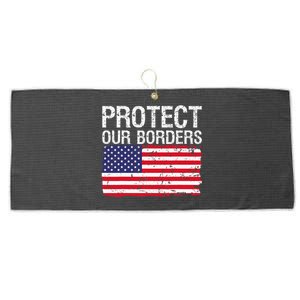 Protect Our Borders Law Enforcement Legal Immigration Large Microfiber Waffle Golf Towel