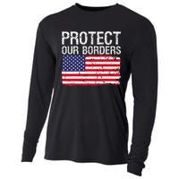 Protect Our Borders Law Enforcement Legal Immigration Cooling Performance Long Sleeve Crew