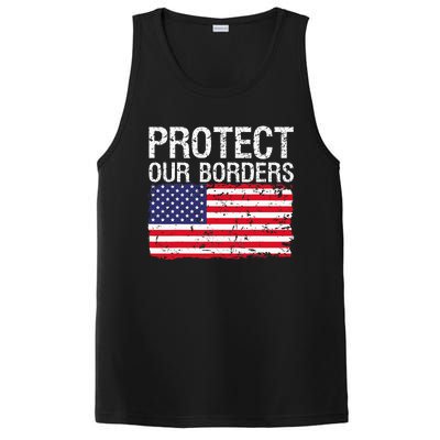 Protect Our Borders Law Enforcement Legal Immigration PosiCharge Competitor Tank