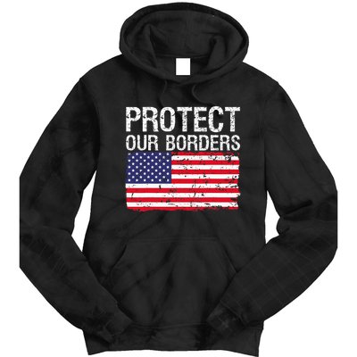 Protect Our Borders Law Enforcement Legal Immigration Tie Dye Hoodie