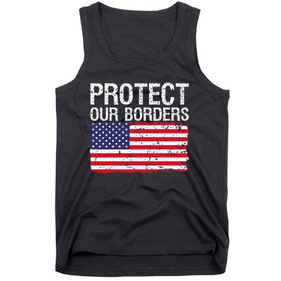 Protect Our Borders Law Enforcement Legal Immigration Tank Top