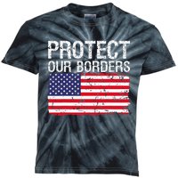 Protect Our Borders Law Enforcement Legal Immigration Kids Tie-Dye T-Shirt