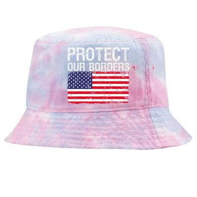 Protect Our Borders Law Enforcement Legal Immigration Tie-Dyed Bucket Hat