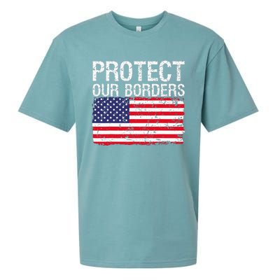 Protect Our Borders Law Enforcement Legal Immigration Sueded Cloud Jersey T-Shirt