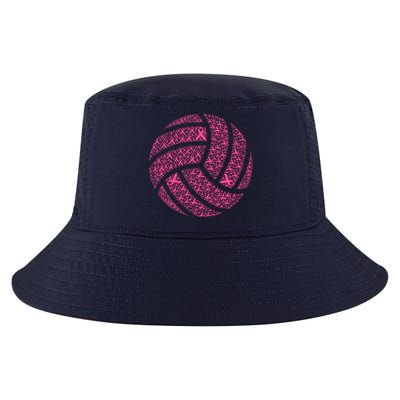 Pink Out Breast Cancer Awareness Pink Ribbon Volleyball Ball Cool Comfort Performance Bucket Hat