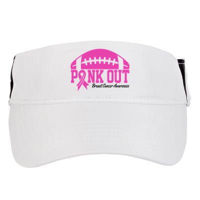 Pink Out Breast Cancer Awareness Football Ribbon Adult Drive Performance Visor