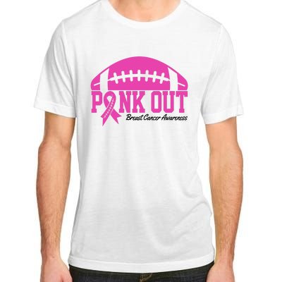 Pink Out Breast Cancer Awareness Football Ribbon Adult ChromaSoft Performance T-Shirt