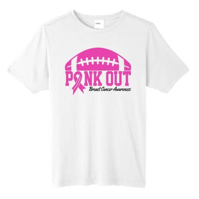 Pink Out Breast Cancer Awareness Football Ribbon Tall Fusion ChromaSoft Performance T-Shirt