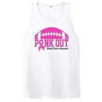 Pink Out Breast Cancer Awareness Football Ribbon PosiCharge Competitor Tank