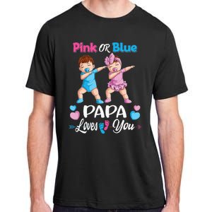 Pink Or Blue Papa Loves You Baby Gender Reveal Party Adult ChromaSoft Performance T-Shirt