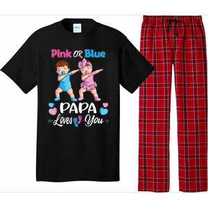 Pink Or Blue Papa Loves You Baby Gender Reveal Party Pajama Set