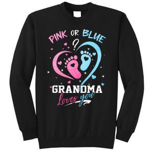 Pink Or Blue Grandma Loves You Gender Reveal Baby Gifts Mom Sweatshirt